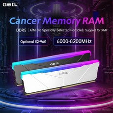 GeIL PC 데스크탑용 냉각 방열판 RGB 메모리 흰색 지지대 XMP 32G 64G DDR5 6000 6400 6800 7200