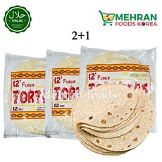 Fresh2Go Tortilla Bread (Roti) 12 Inch (12pcs) (2+1) 3492g 또띠아 12인치, 3개, 3.492kg