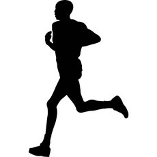 EOM Sports Silhouette Wall Decals - Man Running R [36" Removable Wall Graphic] - E0793004D5GJPI4, 36" Removable Wall Graphic