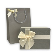 루루홈 아이보리 리본 투톤 선물 포장 박스 + 종이가방