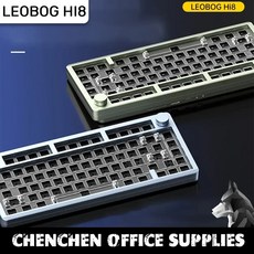 기계식키보드 Leobog Hi8 기계식 키보드 키트 무선 블루투스 알루미늄 합금 80 키 PBT 키캡 3 가지 모드 개스킷 게임용, [05] Keyboard kit E