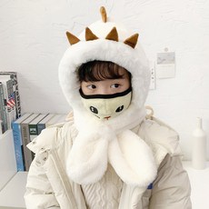 목도리 마스크 남 아기 가을 겨울 보온 공룡 뇌봉모입니다YYI38k