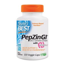 Doctors Best 펩진GI 징크-L-카르노신 콤플렉스 120 베지캡슐, 120정, 1개