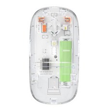 무선 게이밍 마우스 블루투스 24G 게이머 PC 노트북 데스크탑 트라이 모드 게임용 투명 호환 USBC 3 가지, 없음, 1) white