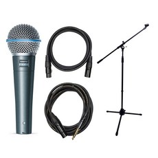 SHURE BETA58 A 슈어 정품 다이나믹 마이크, BETA58 A 다이나믹 마이크 + 롱 스탠드 패키지