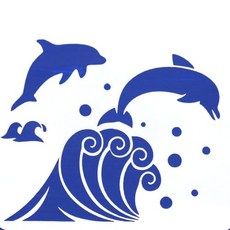 돌고래스텐실도안