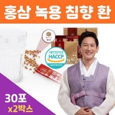 선물로좋은 국내산 6년근 홍삼 녹용 침향환 베트남 아닌 인도네시아산 침향 명절 고급 선물세트 30포x2세트, 2개