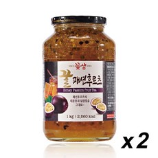 꽃샘 꿀 패션후르츠차 1kg 2개, 단품