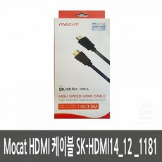 쿵샵쿵SHOP Mocat HDMI 케이블 SK HDMI14 12 1181 모니터케이블 젠더, 1