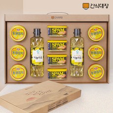 [간식대장] "고마운 분들께 알찬 명절선물" 간식대장 청정원카놀라유 동원참치 CJ스팸 고급손잡이 설 선물 명절선물세트 프리미엄 선물세트 4호-A, 1개