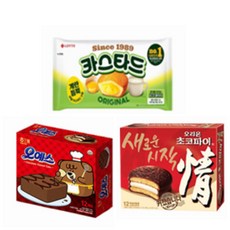 오예스+오리온초코파이+카스타드, 4개