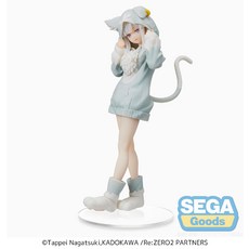 SEGA 세가 Re제로부터 시작하는 이세계 생활 에밀리아 SPM 슈퍼 프리미엄 팩 20.5cm 피규어 정품, 피규어 본품 (박스 포함)