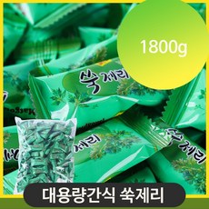 쑥제리 쑥 젤리 1800g 어르신간식 업소용제리, 단일상품