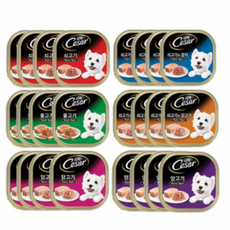  mars 시저 혼합 반려견 주식캔 혼합구성 100g 캔, 1개, 시저24캔혼합 