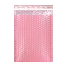 핑크 안전 뽁뽁이 에어캡 봉투 비닐 분홍 파스텔 포토카드 에디션 포장 봉지 택배 컬러 뾱뾱이, 1개