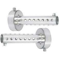 2개 60mm 모터사이클 배기 소음기 머플러 삽입 배플 유니버설 컬러 실버