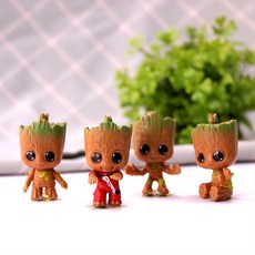 그루트 트리 수제 화분 장식소품 인테리어 마블캐릭터, B 4.5cm_Groot 시리즈