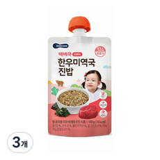 베베쿡 한우 미역국 진밥 실온이유식 완료기 100g, 36개, 한우 + 미역 혼합맛