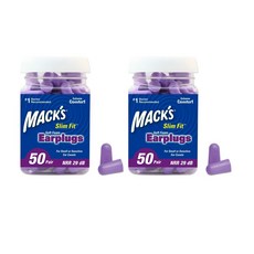 Mack's Slim Fit Soft Foam Earplugs NRR29 맥스 슬림핏소프트폼귀마개 50쌍 2팩