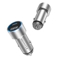 808 차량용 퀵차지3.0 USB PD 고속충전 LED 충전기 36W CPC01, 차량용PD충전기CPC01+5핀케이블