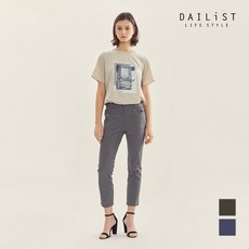 [올리비아로렌(공식)] [데일리스트] 데님라이크 로고자수 포인트 팬츠_MDBDLXM3211