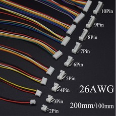 터미널 와이어 케이블 소켓 포함 미니 소형 마이크로 JST 2 0mm PH2 0 수 암 커넥터 핀 3 4 5 6 7 8 9/10 플러그 26AWG 세트, 없음