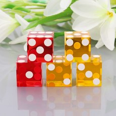 5pcs 고급 아크릴 투명 주사위 19mm 일자 코너 카지노 선물, 01 5pcs