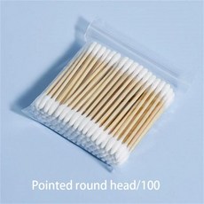 멸균면봉 일회용 대나무 면 면봉 내구성 있는 다목적 보안 부드럽고 편리한 귀 청소 혁신, [01] 100pcs as show
