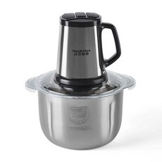 전동 마늘다지기기계 10L 업소용 야채 식당 대용량, 5L 스틸 보울 2세트