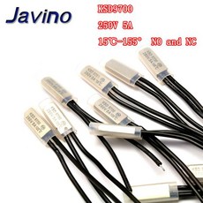 바이메탈 디스크 온도 스위치 정상 폐쇄 온도 조절기 열 보호기 KSD9700 250V 5A 15 ~ 155 도, 1개, 6) 70C - NC(Normal Close)