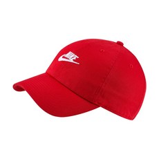 나이키 공식 NSW HERITAGE86 FUTURA WASHED 스포츠 캡 모자 913011, 657 University Red / University Red / (흰색)