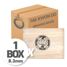 스카로 태권도 격파용 송판8.3mm TBB-100 1박스 100개, 선택완료 - 격파보호대