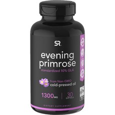스포츠리서치 이브닝 프림로즈 1300mg 소프트젤 비건 글루텐 프리, 30개입, 1개