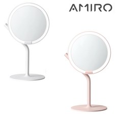 AMIRO 아미로 거울 조명 LED 밝기조절 확대경 여배우 조명거울 여행용 전문가용 뷰티 유튜버, White - 아미로거울