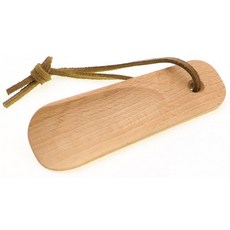 영국직배송 너도밤나무로 만든 KURZ 가죽끈으로 만든 KulturGUT Shop Shoehorn KURZ, 1, 단일옵션