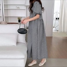 스누키 여름 반팔 비치 플라워 여성 원피스 휴양지