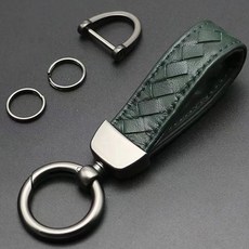댓츠댓 고급스러운 자동차 양가죽 키링, 티타늄 그린 티타늄 그린