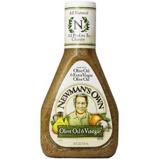 Newman's Own Dressing Olive Oil & Vinegar 16 oz 뉴먼스 오운 드레싱 올리브 오일 & 식초 16온스, 473ml, 1개