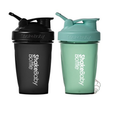 쉐이크베이비 보틀 쉐이커 2종 세트, BLACK+GREEN, 600ml, 1세트