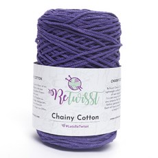 삼남뜨개실 리트위스트 체이니코튼 250g 10+1 면사 면실 혼방실 가방실 사계절실, ReTwisst Chainy Cotton, 22 다크퍼플