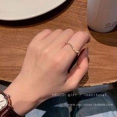 웨이브은반지