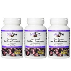 내추럴팩터스 아사이베리 캡슐 500mg 90정 x3, 3개