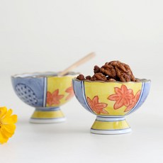 모리다인 카자하나 굽 디저트 볼 (2type), B타입(플라워), 1개