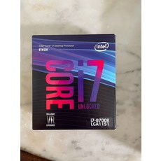 코어 i7 8700K 4.70 GHz 헥사 BX80684I78700K 프로세서, 1개 - i78700