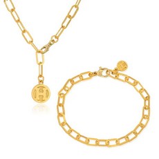 순금클립목걸이팔찌세트