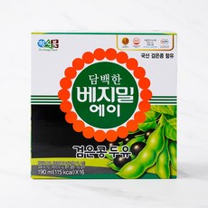 [메가마트]정식품 베지밀 에이 검은콩 두유(팩) 190ml*16, 190ml, 16개