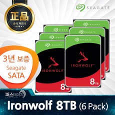 씨게이트 아이언울프 8TB ST8000VN002 (6 Pack) 3년 보증 - st8000vn002