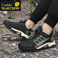 Caddy Wolfclaw 야외 하이킹 신발 남성과 여성의 여행 신발 회전 버튼 가죽 운동화 착용 방지 하이킹 신발