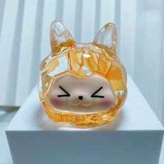 대형 키키 야광 병 디스플레이 야간등 라이브 방송 제품 키체인 가방 액세서리, 말린 꽃 오렌지