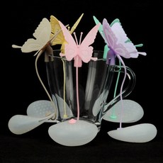 차 액세서리 크리 에이 티브 재사용 가능한 나비 모양 차 주입기 strainers 실리콘 티스푼 필터 티백 만들기 차 1 pc
